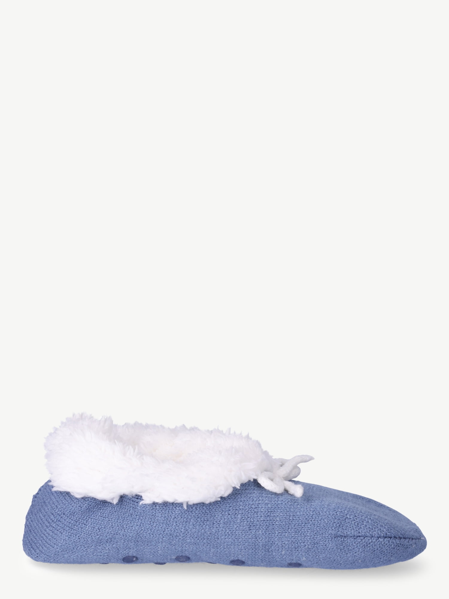 Joyspun Women's Knit Slipper Socks, 2-Pack, Size 4-10