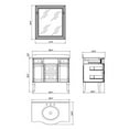 thumbnail image 3 of Bellaterra Home 203045-MIRROR Solid wood frame mirror-Medium Walnut, 3 of 5