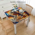 thumbnail image 2 of Tablecloths, of at Dramatic Home Decorative Tablecloths, Great for Home Kitchen/Parties/Holiday Dinner, Light Blue Yellow Tan, 2 of 7