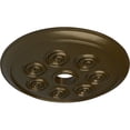 thumbnail image 3 of Ekena Millwork 25 1/4"OD x 4"ID x 2"P Spiral Ceiling Medallion (Fits Canopies up to 4"), Hand-Painted Brass, 3 of 6