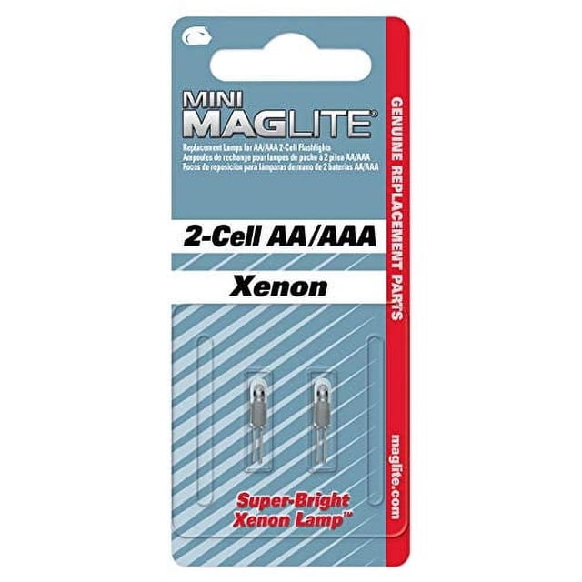 Lámparas MagLite de repuesto para minilinterna AA de 2 celdas, 2 Pa
