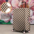 thumbnail image 4 of Brown and White Checkerboard Pattern Luggage Cover Fashion Suitcase Cover Baggage Covers Fit 25-28 Inch Luggage (Go Travel), 4 of 5