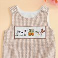 thumbnail image 6 of Baby Onesies Girl Golf Theme Print Plaid Sleeveless Romper Bodysuit Summer Toddler Outfit, 6 of 6