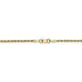 thumbnail image 4 of 14k Yellow Gold 2mm Solid Diamond Cut Rope Chain w/ Lobster Clasp 30", 4 of 5