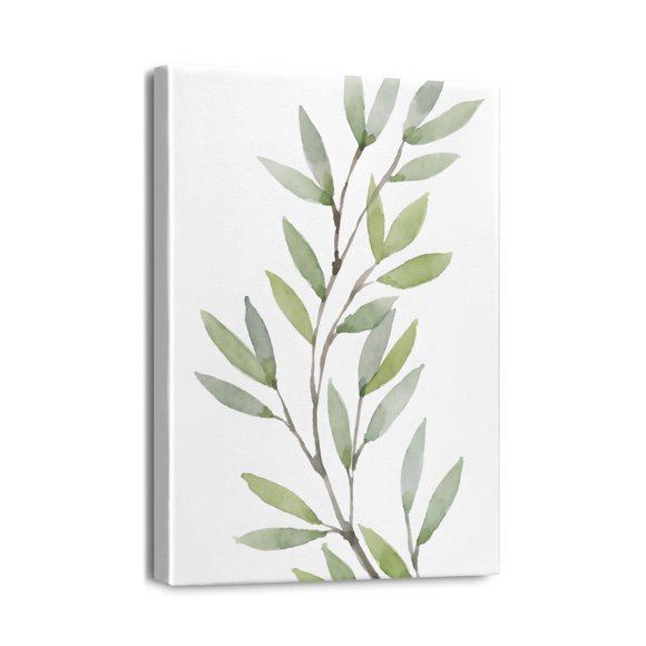 Élevez Votre Espace12x16 Art Botanique Bohème pour Salle de Bain, Décoration Minimaliste de Plantes Vert Sauge (Non Encadré)