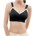 thumbnail image 2 of CLOISE Bralettes for Women Fashion Underwire Push up Stretch Cami Bras with Adjustable Straps Large Bust Seamless Bras with Support and Lift Comfort Soft Lace Sleeping Everyday Bras Black L, 2 of 5