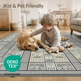 thumbnail image 4 of ODIKA 6'x9' Washable Area Rug Non-Slip, Chair-Friendly, Cow Decorative Spotted Mosaic Patchwork Interlocking Vaca Melting for Dining Room, Under Table, Office Décor, 4 of 7