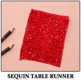 thumbnail image 3 of PENIKOKO Red Rectangular Glitter Table Runner Party Table Decorations Fabric 1 Set for Birthday and Festive Celebrations, 3 of 8