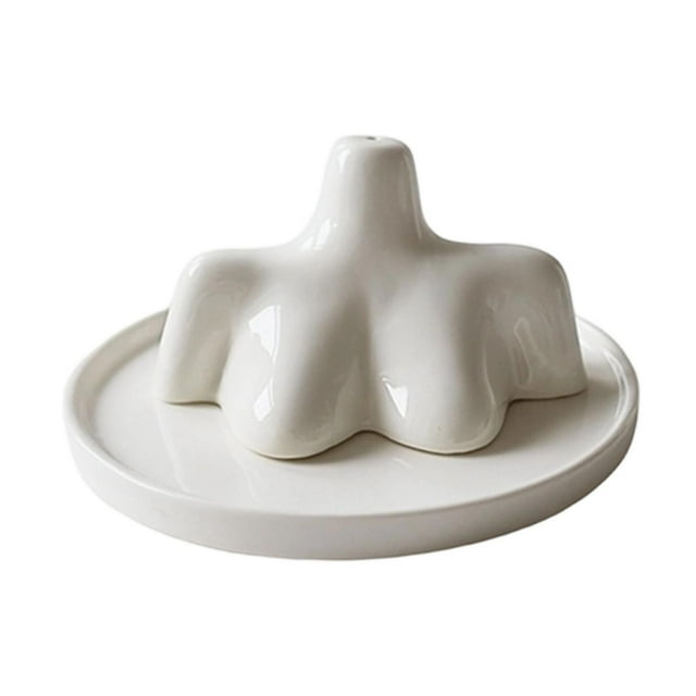 Accesorios para quemador de incienso, centro de mesa, regalo de cumpleaños, decoración, escultura Blanco
