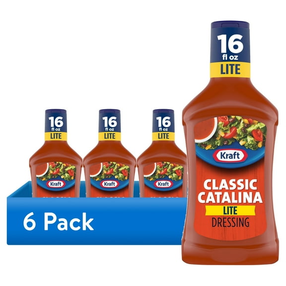 (6 pack) Kraft Classic Catalina Lite Dressing, 16 fl oz Bottle