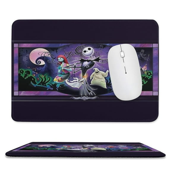 Custom The Nightmare before Christmas Mouse pad game mouse pad rubber mouse pad durable office game lock edge fit desktop non-slip waterproof multi-function gift 7.9"x9.4"