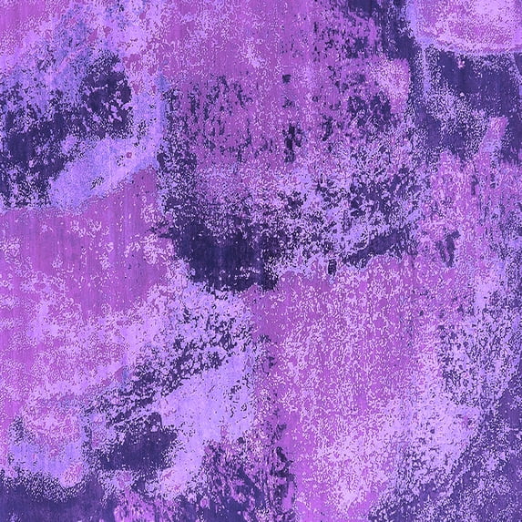 Ahgly Company Indoor Square Oriental Purple Industrial Area Rugs, 3' Square