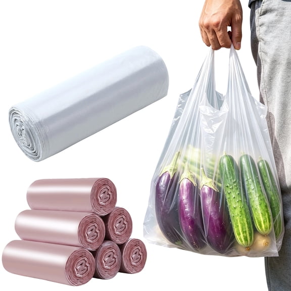 Trash Bags with Handles 30Pcs Heavy Duty Thick Disposable Garbage Bags for Office Bathroom Kitchen Waste Management, Grey