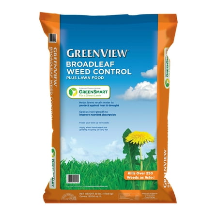 GreenView Broadleaf Weed Control Plus Lawn Food - 39 lb. - Covers 15,000 sq. ft.