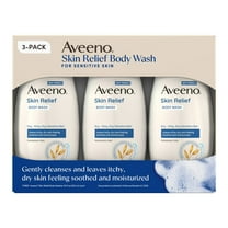 Aveeno Skin Relief Body Wash, 18 Fluid Ounce (Pack of 3)