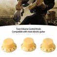 thumbnail image 3 of Guitar Knobs, 3 PCS Clear Lettering Guitar Potentiometer Knobs Electric Guitar Volume Control Knob Replacement For Electric Guitar Bass, 3 of 8
