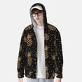 thumbnail image 2 of Kdxio Gold Glitter Pineapples Print Women Men Sun Protection UPF 50+ Jackets Zip Up Long Sleeve Hoodie Hiking Lightweight with Pockets, 2 of 7