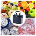 thumbnail image 5 of Bolsa Térmica Bolsa de almuerzo de película de aluminio Bolsa de picnic antiincrustante para oficinas escolares (L azul oscuro), 5 of 5