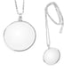 thumbnail image 3 of Lupa colgante, lente monóculo de lupa portátil 5X con collar colgante para lectura, manualidades, joyería, pasatiempos (plata), 3 of 7