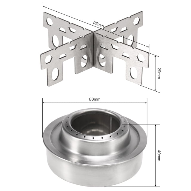 Four Extérieur, Acier Inoxydable avec Support de Poêle en Acier avec Support de Poêle Rookin Qahm Jinmie Steelnistove Extérieur Acier Inoxydable