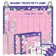 Potty Training Chart for Toddlers – Unicorn Design - Sticker Chart, 4 Week Reward Chart, Certificate, Instruction Booklet and More – for Girls and Boys