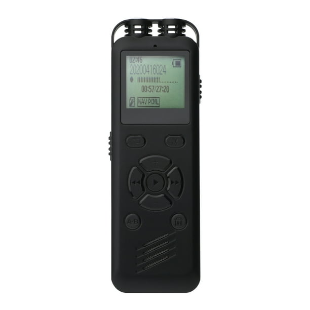16gb Digital Voice Recorder Voice Activated Recorder Mp3 Player 1536kbps Hd Recording Noise Reduction Timing Recording Password Function Dual Condenser Microphone 10hrs Continuous Recording Walmart Com