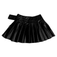 thumbnail image 5 of DHFJKG Skirts For Women Pu Leather Buckled Low Rise Pleated Mini Skirt A Line Night Out Party Club Cozy Skirt, 5 of 7