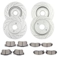 thumbnail image 2 of Front Rear Brake Discs Rotors Ceramic Pads For Honda Accord 2006 2007 V6 Hybrid, 2 of 5
