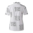 thumbnail image 3 of Innerwin Blouse V Neck Ladies Tops Business Short Sleeve Elegant Shirts Letters XL, 3 of 6