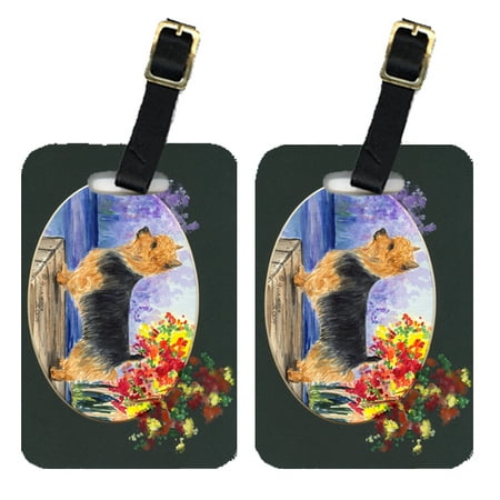 Pair of 2 Australian Terrier Luggage Tags