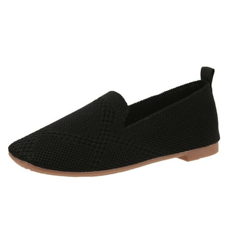

TUOBARR Summer Slippers for Women Women Mesh Surface Casual Shoes Shallow Mouth Easy To Wear Off Flat Shoes Comfortable Sandals Black