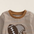 thumbnail image 4 of Xudanell Baby Boy Winter Clothes Toddler Baby Boy Football Outfit Football Embroidery Long Sleeve Crewneck Sweatshirt Pants Set 6 12 18 24 Months 2T 3T, 4 of 7