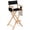 Black, variant on WoofPaw 31" Extra Tall Directors Chair - Portable Folding Makeup Chair with Storage Bag & Footrest, Professional for Salon/Outdoor/Craft Shows, 250lbs Capacity(Black/Natural Frame)
