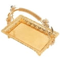 thumbnail image 2 of Bandeja para servir café Bling Bling estilo vintage Color dorado de Aleación de zinc, 2 of 12