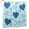 thumbnail image 2 of YFYANG Waterproof Bathroom Shower Curtain, Hearts Pattern Line Texture Shower Curtain Set with Hooks, Home Bathroom Tub Decor - 72 "x72", Iron Hooks, 2 of 6