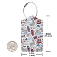 thumbnail image 2 of Rocae London Landmark2 for Leather Luggage Baggage Tags ID Label Privacy Cover ID Label with Stainless Steel Loop and Address Card, 2 of 5