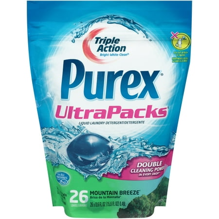 UPC 024200003371 product image for Purex UltraPacks Laundry Detergent, Mountain Breeze, 15.6 Oz, 26 Loads | upcitemdb.com
