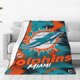 thumbnail image 1 of Manta de franela personalizada para adultos con diseño de delfines, ligera, cálida y súper suave. Manténgase abrigado en casa el día del juego, 1 of 8