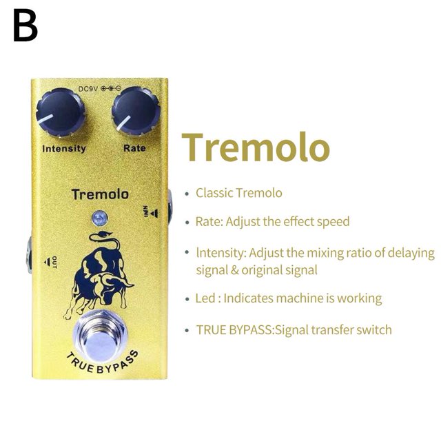 Pédale de Guitare Électrique Vintage Overdrive - Effet de Distorsion pour Tons Riches, Parfait pour Jouer