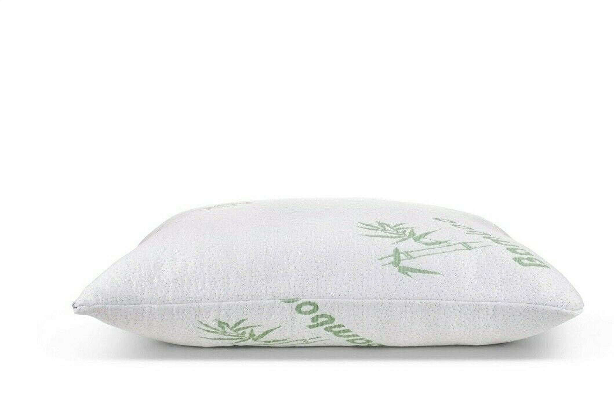 Kashi Home Bamboo Memory Foam Pillow, Hypo-Allergenic Removable Bamboo Cover, King Size -36"x19"