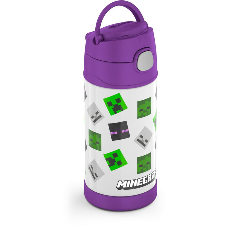 MINECRAFT CREEPER Thermos® FUNtainer Stainless Steel Insulated 12 oz. Bottle  NWT
