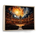 thumbnail image 2 of Designart "Hall Of Concert Halls art painting VI" Architecture Floater Framed Wall Art Living Room, 2 of 7