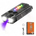 thumbnail image 1 of V10 EDC Mini Flashlight 1000LM Keychain Light Type-C Rechargeable Multifunctional Torch Redline Blue Red UV Emergency Light, 1 of 2