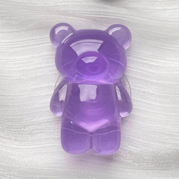 Soporte para teléfono móvil perezoso, oso transparente, imagen de dibujos animados zhangmengya LED