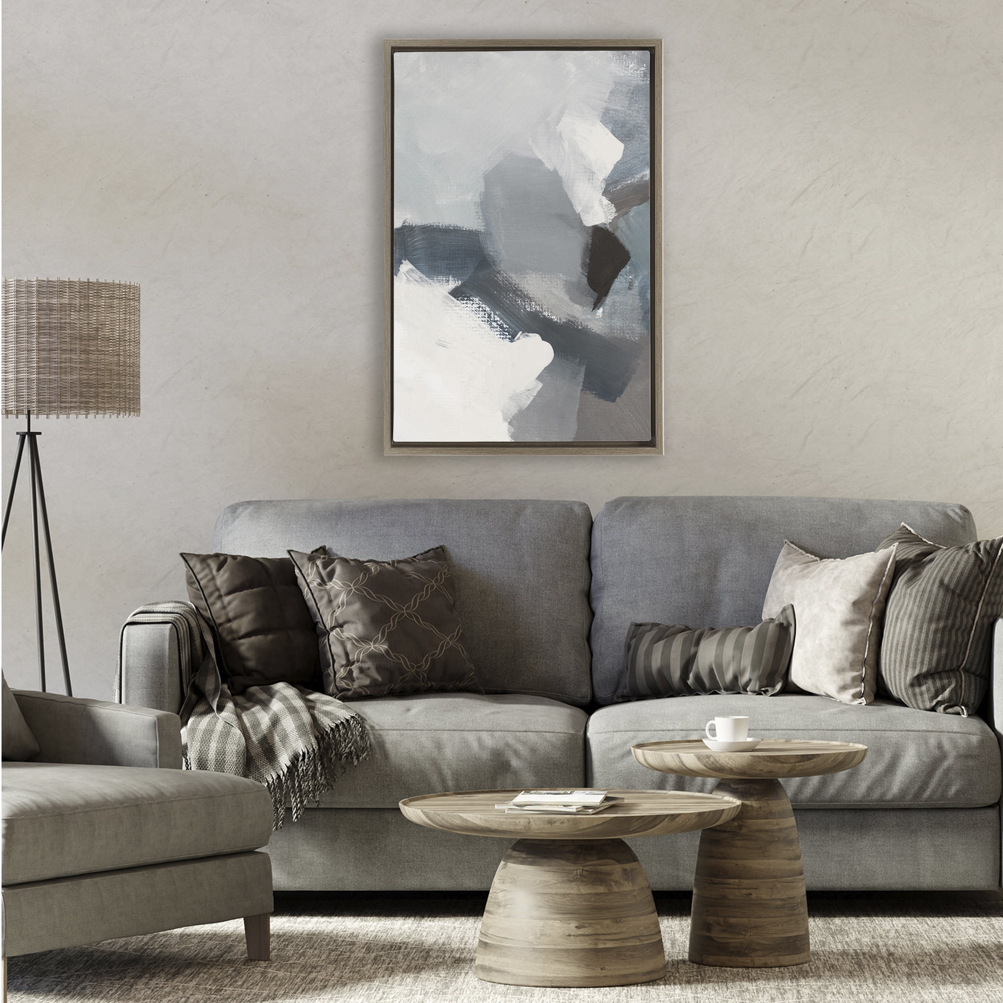 Stupell Industries Peace In The Storm Brown Framed Floater Canvas Wall Art, design by Lanie Loreth