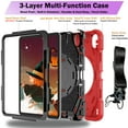thumbnail image 4 of For iPad 10th Gen 10.9"(2022) Case,Kids Friendly,With Rotatable Adjustable Hand Strap,Retractable Kickstand,Shoulder Strap,Shockproof Anti-fall Rugged Heavy Duty Tablet Case Cover,Red, 4 of 11