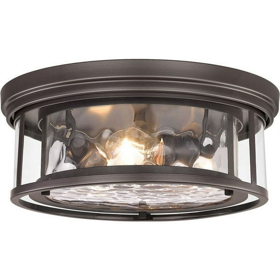 Open Box 3 Light Flush Mount In Transitional Style-6.25 Inches Tall And 16 Inches Wide-Bronze Finish Z-Lite 493F3-Brz