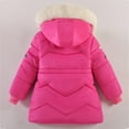 thumbnail image 4 of Favoffer Toddler Kids Color Block Coat Padded Hoodie Fall Parka Puffer Jacket Zip-Up Long Sleeve Winter Warm Outwear for Daily Sports Vacation 3-8Y, 4 of 9