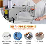 VEVOR Industrial Lockstitch Sewing Machine 550W Servo Motor with Stand ...