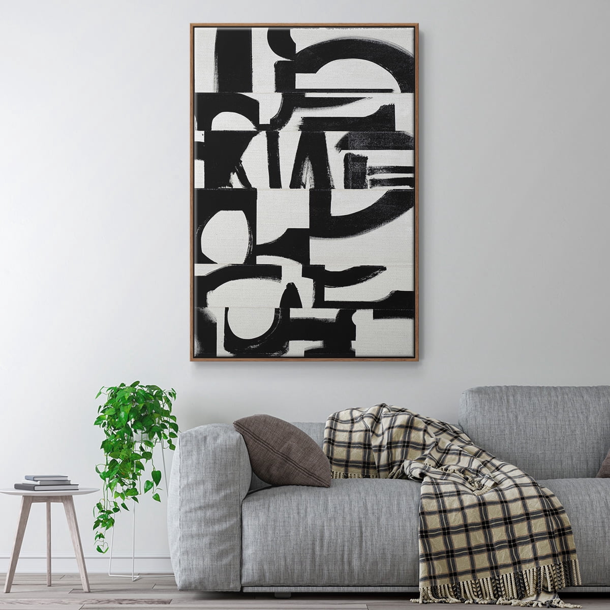 Prosperous Elements V10 Framed Premium Gallery Wrapped Canvas - Ready to Hang - 17 x 25 - Walnut Floating Frame